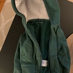 12 month cat & Jack hoodie with fleece hood